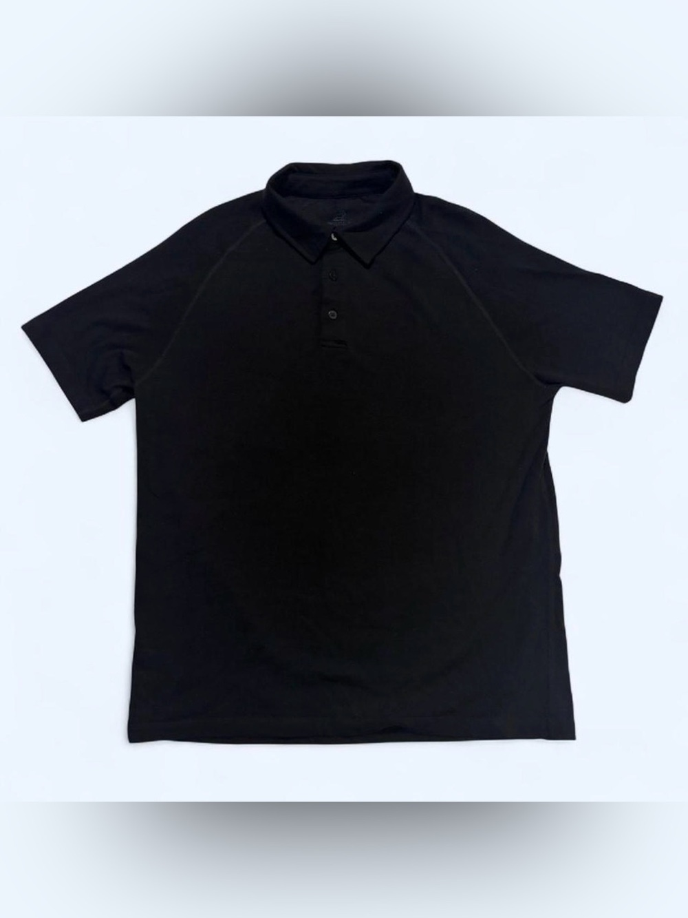 Woolx Merino Wool Polo Shirt Mens M Black Short Sleeve Performance Hiking Travel